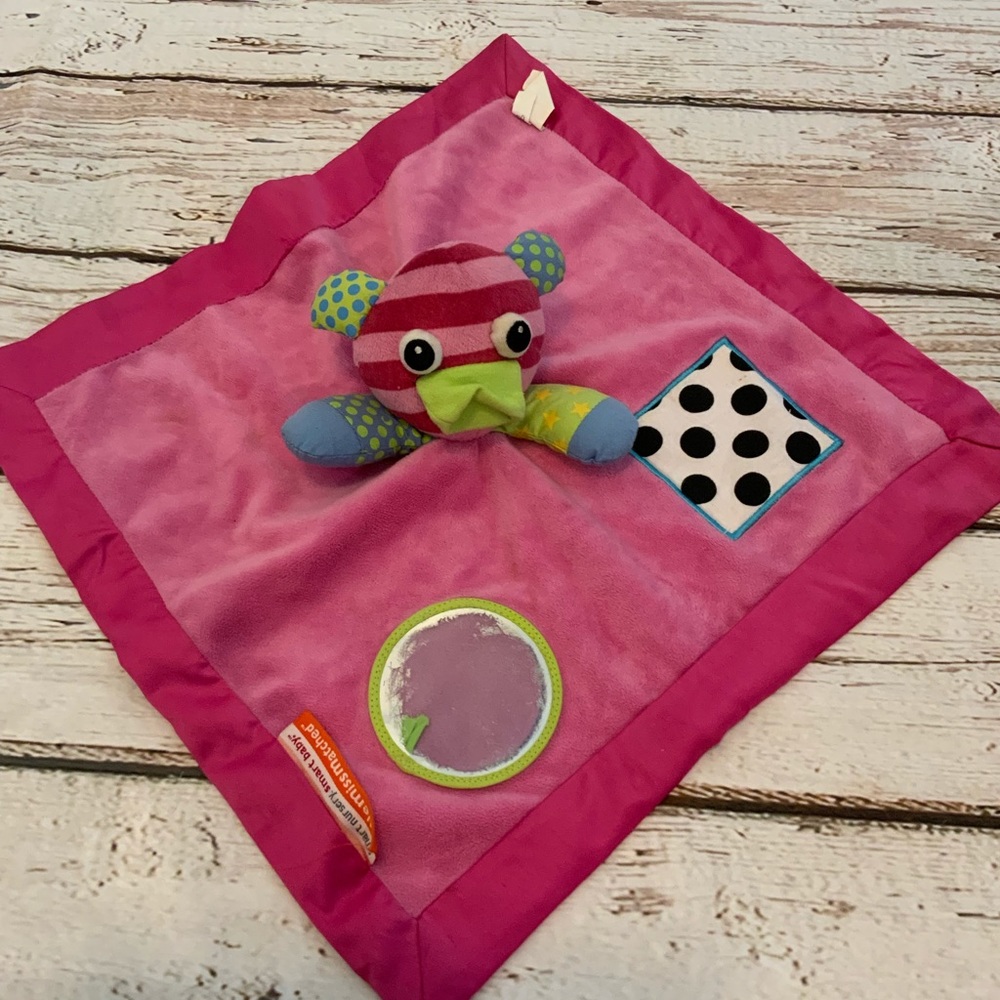 LITTLE MISMATCHED PINK LOVEY SECURITY BLANKET.‎